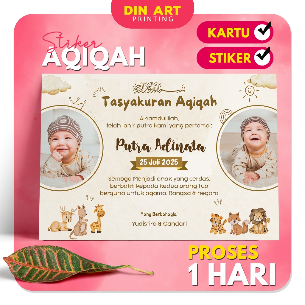 

Stiker Nasi Kotak Tasyakuran Aqiqah / Acara Apapun / Kelahiran / Selapan / Tedhak Siten / Turun Tanah / Pernikahan
