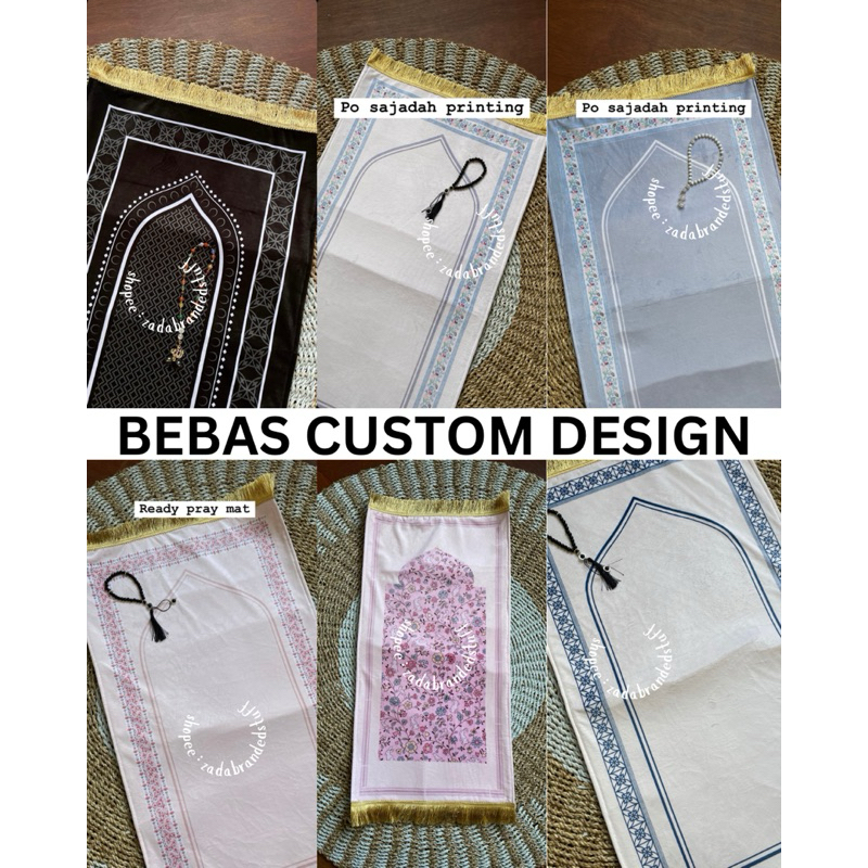 SAJADAH PRINTING CUSTOM / SAJADAH NAMA /SAJADAH ANAK / SAJADAH DEWASA / SAJADAH KARTUN / SAJADAH COQ