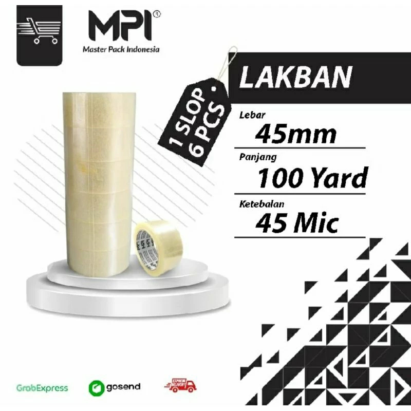 

Lakban Bening Master Pack Indonesia Promo Murah Berkualitas 1 Slop isi 6 Pcs Lakban Coklat