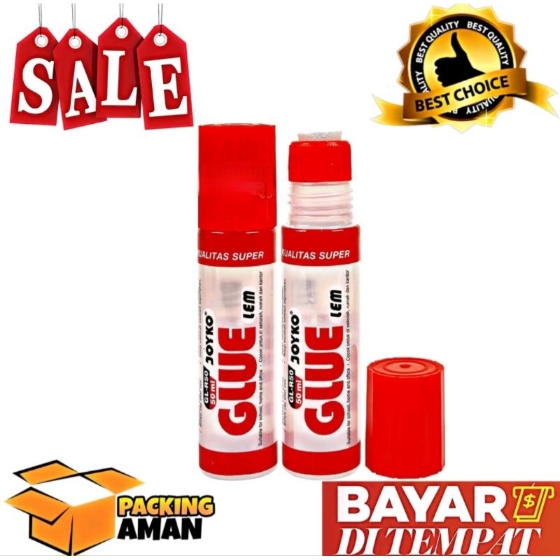 

(BISA COD) PROMO 1 Pcs Liquid Glue PANJANG / Lem Cair Joyko GL-R50 / 50ml / Alat Perekat / Alat Lem
