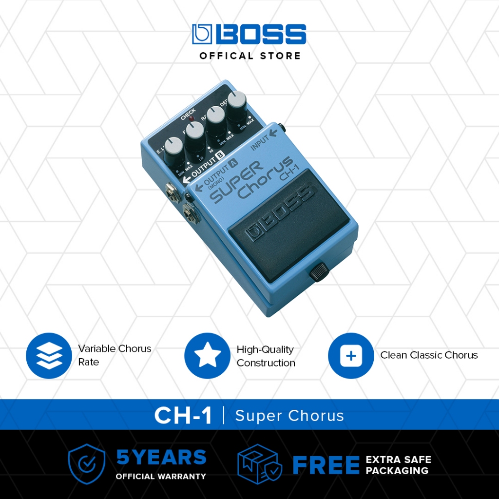 BOSS CH-1 Super Chorus
Pedal Efek Stompbox