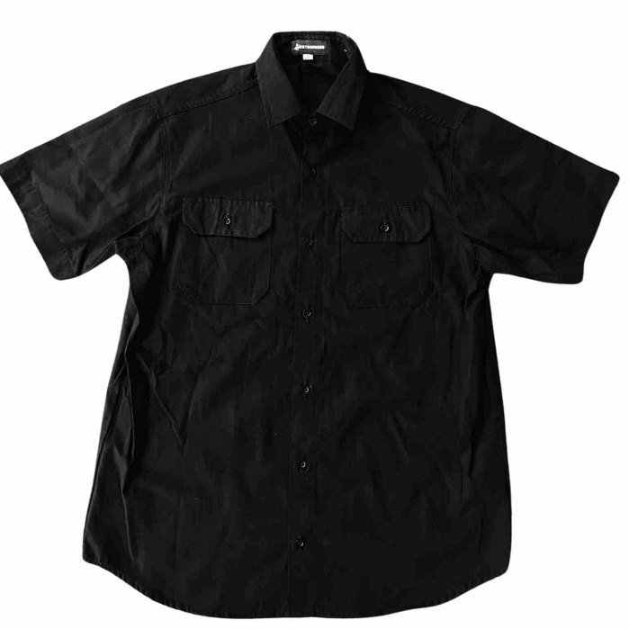DISTRAPNESS - Workshirt Polos Basic Lengan Pendek Hitam