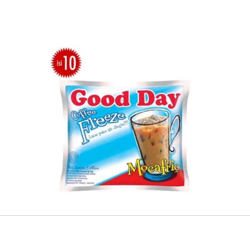 

Good Day Freeze Mocafrio Sachet/Kopi Instan untuk hidup lebih bewarna