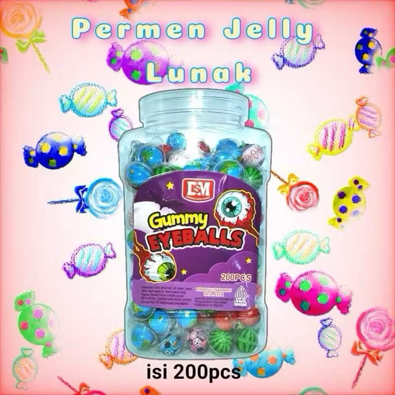 

Permen Lunak Mini Viral Aneka Rasa Buah isi -+ 200pcs Gum Snack