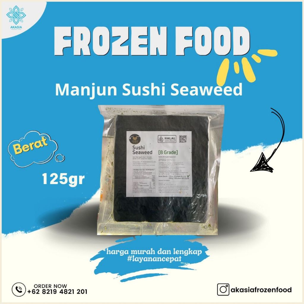 

Manjun Sushi Seaweed 125gr / 50 sheet