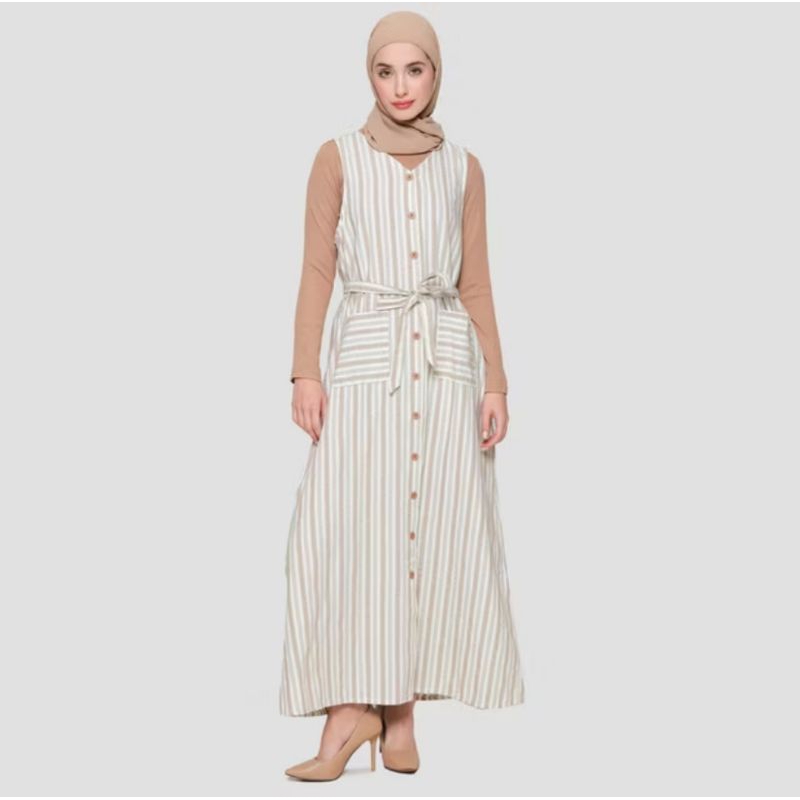 Tresya Brown Overall Dress - EXIT, Pakaian Wanita