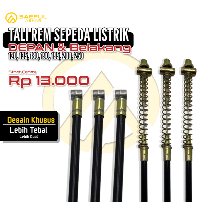 Tali kawat rem Depan / Tali kawat rem Belakang sepeda listrik dan motor listrik untuk merk exotic, u