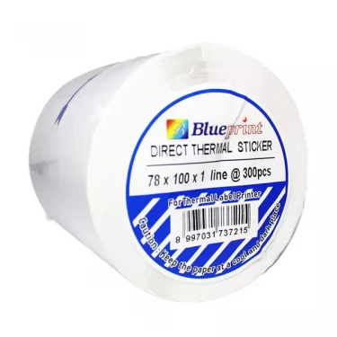 

BLUEPRINT Stiker Label Sticker Barcode Thermal 78 x 100 OLSHOP Label Pengiriman 78x100 mm Isi 300 Pc