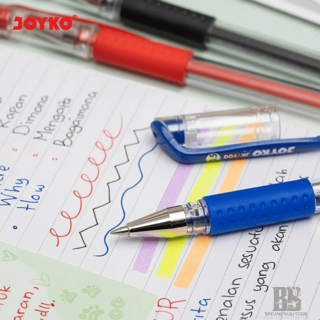 

D3W! [HARGA 1 LUSIN] JOYKO - GEL PEN JK-100 - 0.5mm - TINTA HITAM