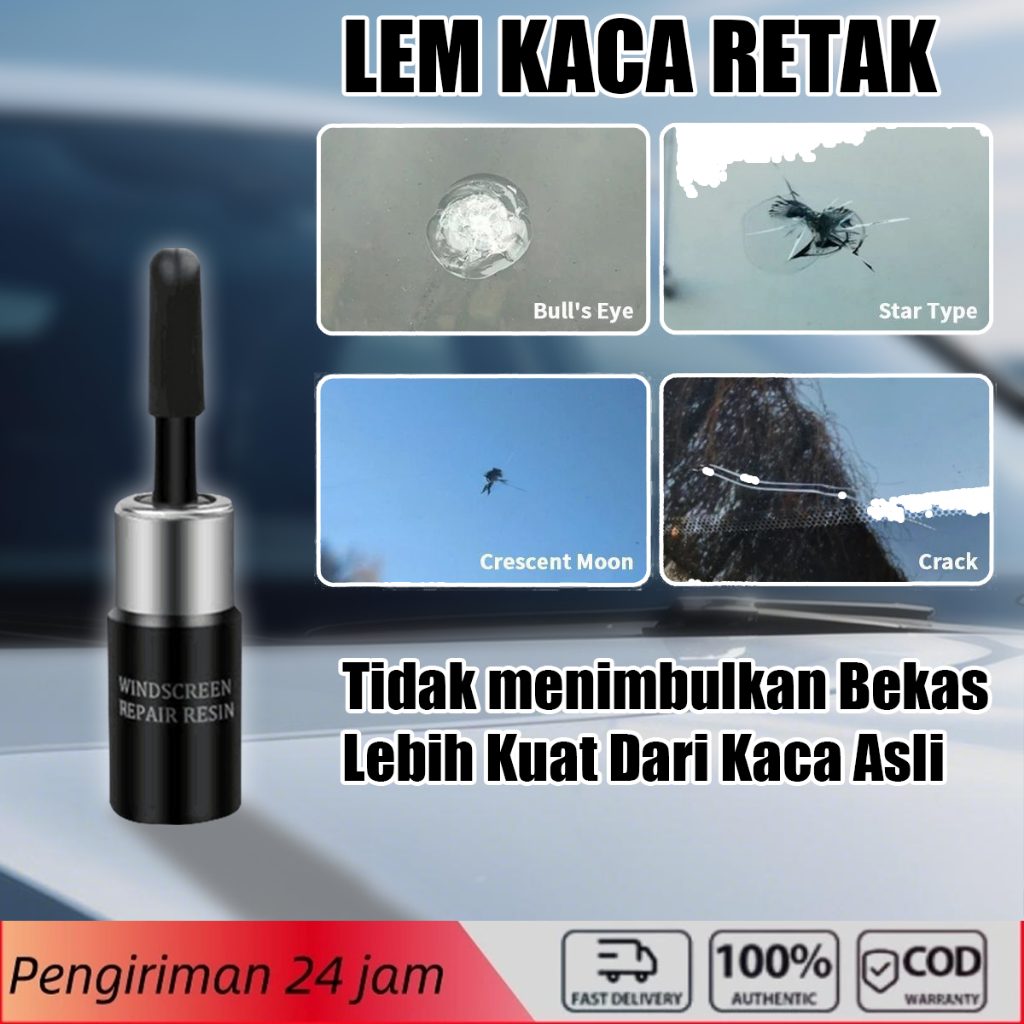 【COD】Windshield Repair Kit Glass Lem Perekat Kaca Mobil Hp Aquarim Penutup Penghilang Retak Super Ku
