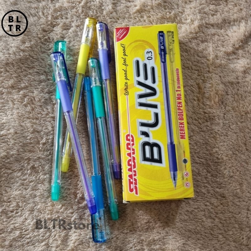 

PAK//BULPOIN STANDARD BLIVE 0.3MM (PBSH)/ TINTA HITAM/ PEN SEKOLAH/ BOLPOIN STANDARD // NEW ORIGINAL