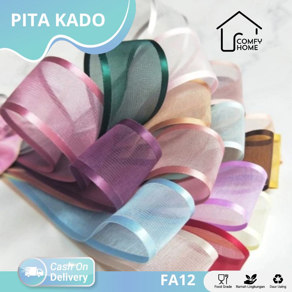 

Pita Import Nilon Warna / Pita Kado / Pita Hiasan Kado / Pita Rambut / Pita Hampers I FA12