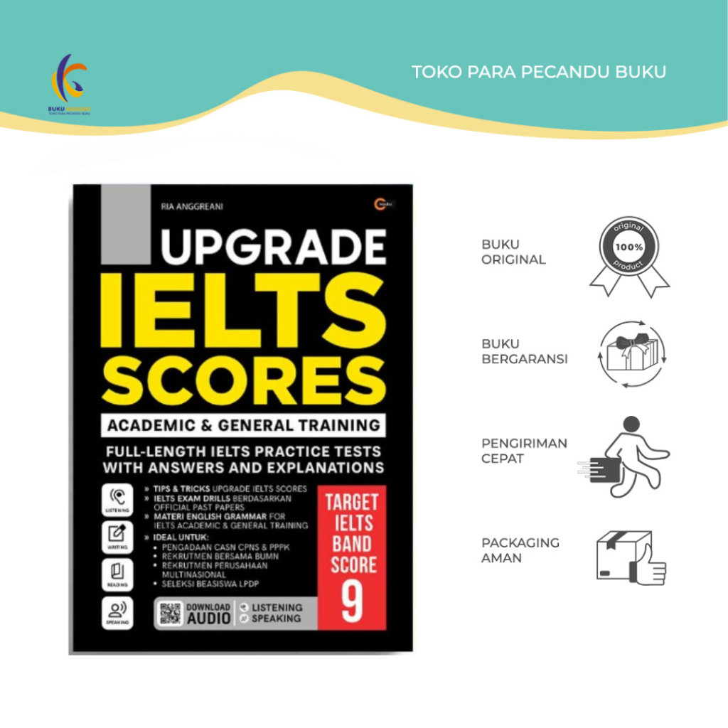 Buku Upgrade IELTS Scores Academic & General Training - Ria Anggreani - Bmedia