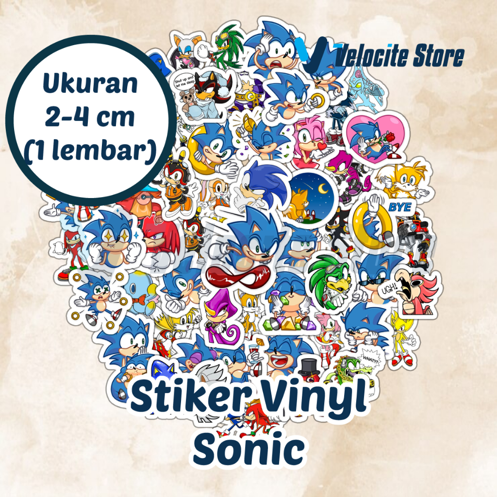 

Stiker Vinyl Sonic Ukuran 2-4 cm (1 Lembar)