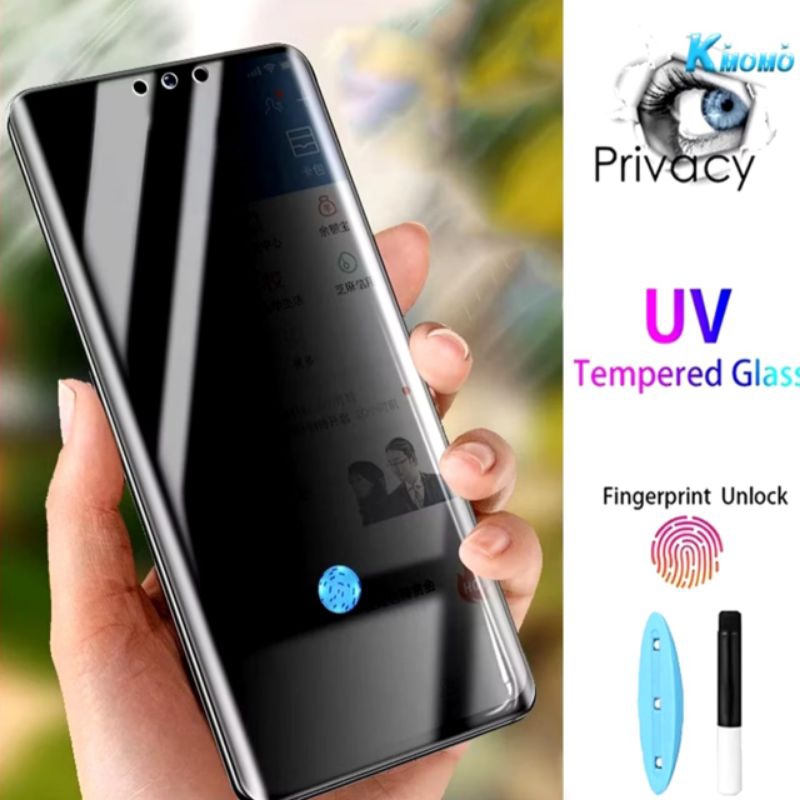 Tempered Glass Curved UV Untuk Infinix Hot 50Pro Plus Anti Spy Pelindung Layar Lengkung Protector An