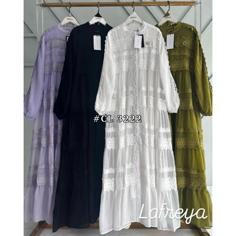 gamis fiji Lafreya / gamis renda import LFY
