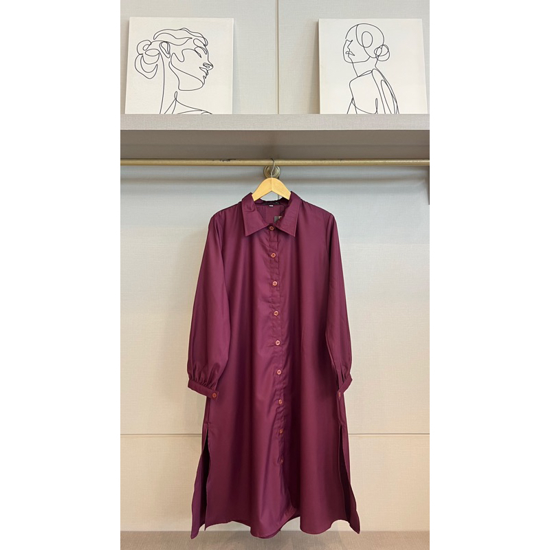 Tunik basic/tunik polosan/kemeja kerja/tunik katun/tunik toyobo