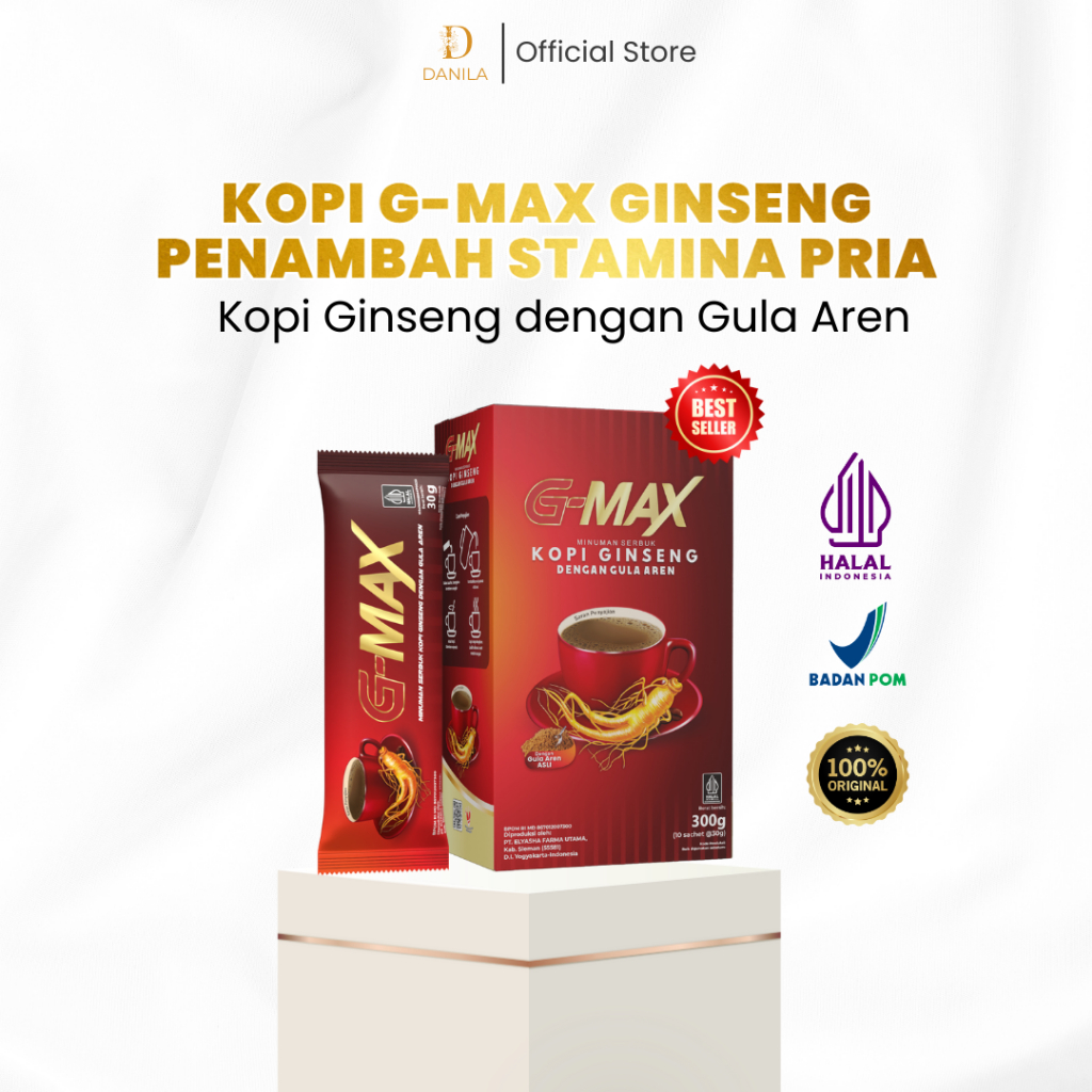 

GMAX Kopi Gingseng Stamina Pria Tahan LebihLamaa Original BPOM Halal - GMAX Kopi Gingseng Dengan Gula Aren