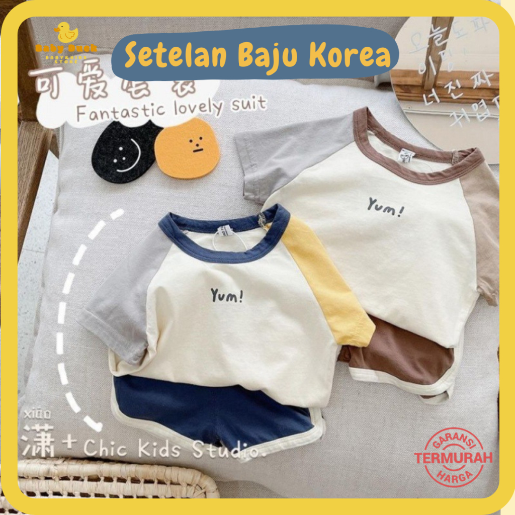 Setelan Baju Kaos Korea Baju Kaos Anak Korea Baju Kaos Dan Celana Baju Anak Ala Korea Baju Anak Colo