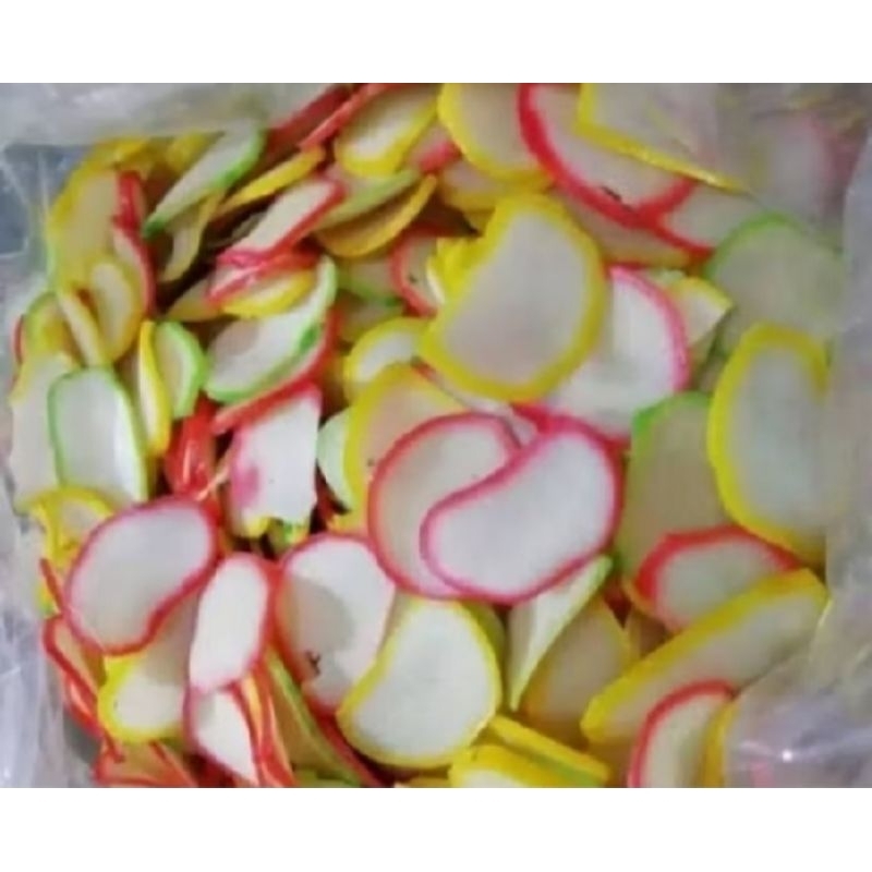 

kerupuk bawang mentah warna warni satu bal 3 kg