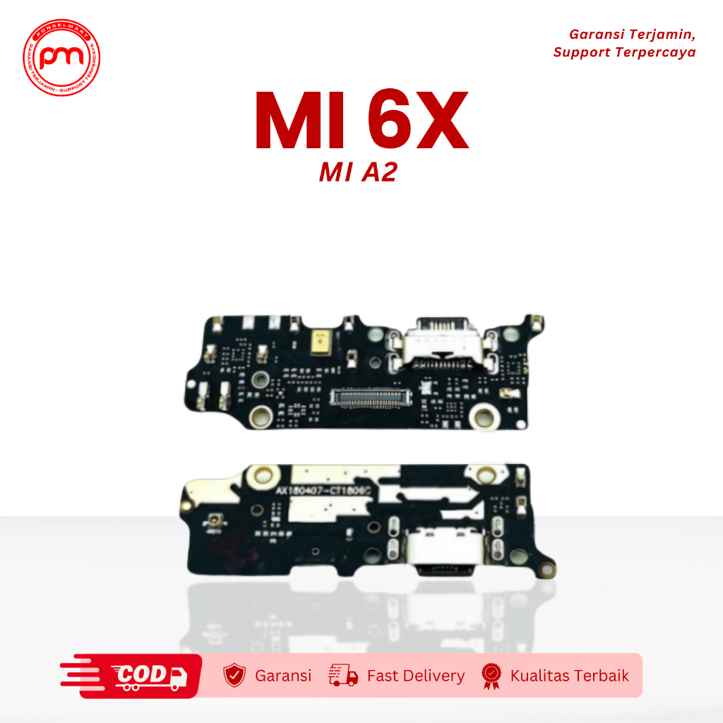 UI Board Konektor Cas Connector Charger Xiaomi MI 6X Papan Concas MI A2 ORI
