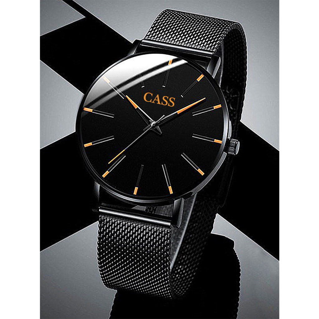Jam Tangan Pria Anti Air Jam Tangan Cass Pria Tampan Mahasiswa Baru Jam Kuarsa Ultra-tipis Tren Pria
