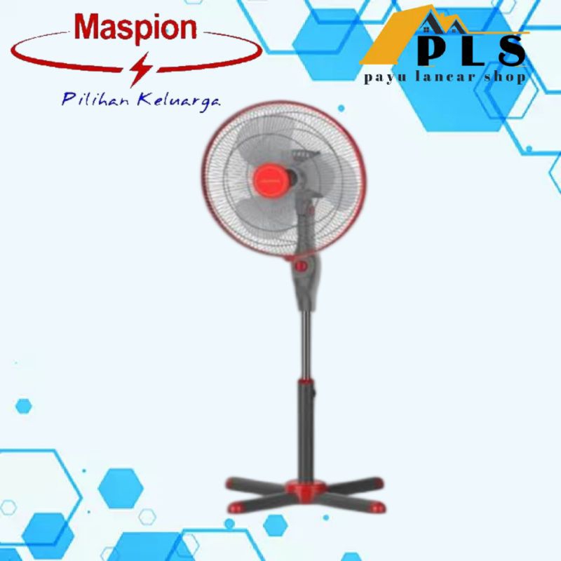 MASPION kipas angin berdiri 16 inch EX- 1611 SX kaki silang, stand fan maspion