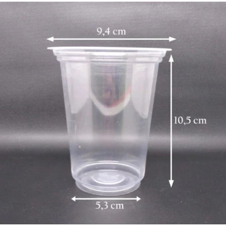 Gelas Cup Plastik Datar 12oz Starindo Tebal Datar