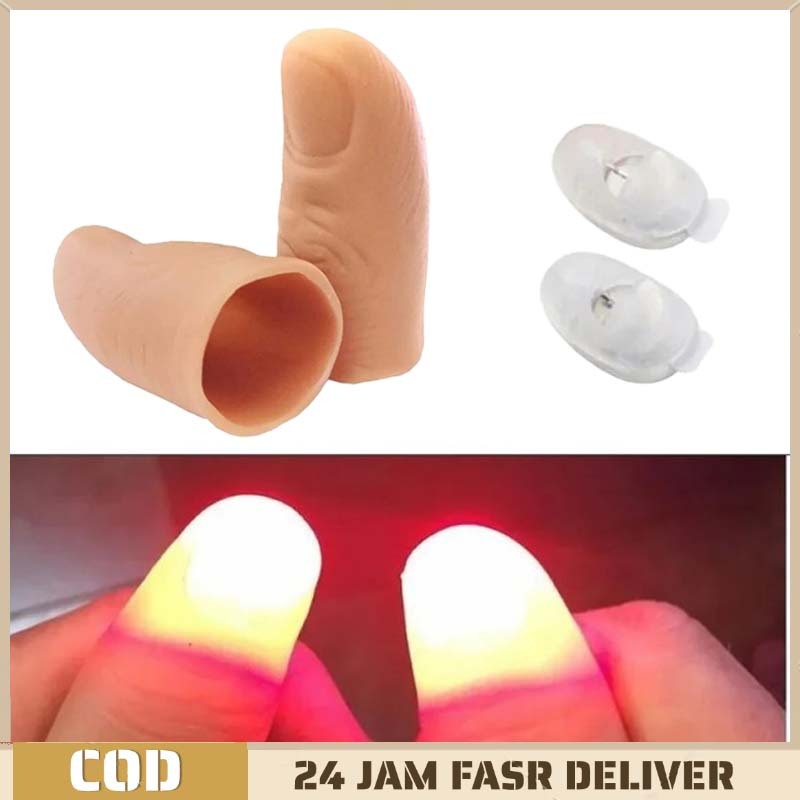 COD 2pcs Sulap Jempol Alat Alat Sulap Jempol Menyala Sulap Panggung Stage Untuk Sulap Panggung Stage
