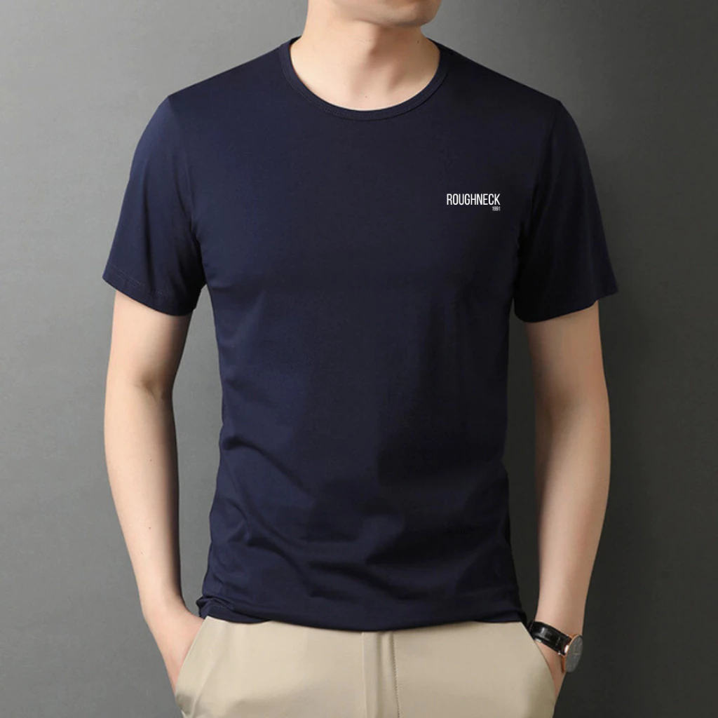 Kaos Roughneck1991 Logo Kecil Beige / Tshirt Roughneck Little Logo / Baju Kaos Sablon Roughneck