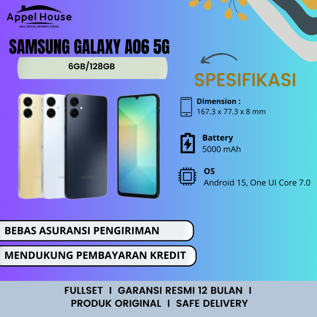 SAMSUNG GALAXY A06 5G BRAND NEW (6GB/128GB)