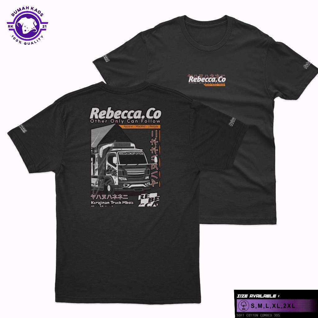 Kaos Distro Truck Rebecca.Co concept original kaos Driver / Kaos Dewasa Atasan Cotton Combed / kaos 