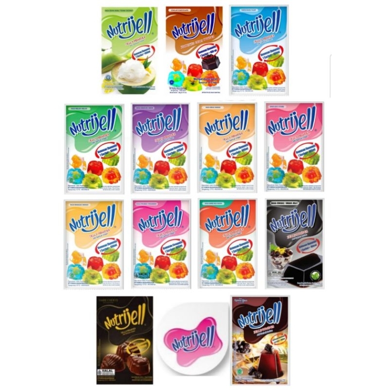 

[1 pcs] NUTRIJELL JELLY POWDER BUBUK SERBUK JELLY INSTAN EKONOMIS 10gr 12gr 20gr