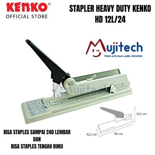 

Baru Heavy Duty Stapler Besar Hd 12L 12L/24 Bisa Jilid Tengah Kenko Stepler Staples
