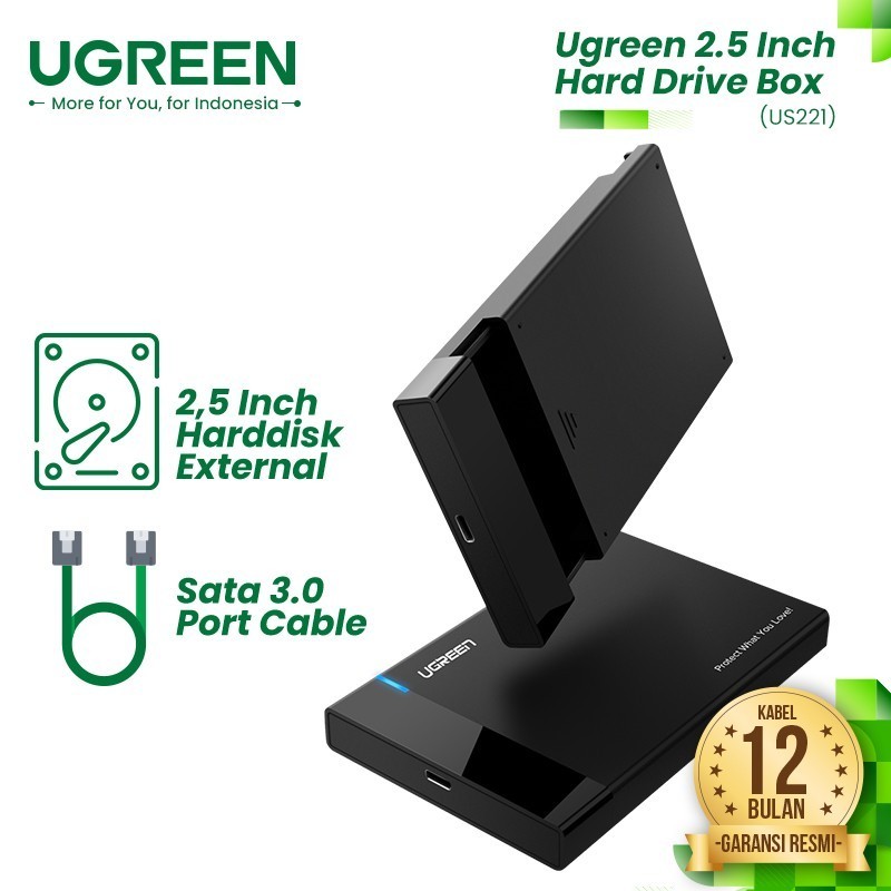 UGREEN Enclosure 2.5 Inch Hard drive Box 30848 Black
