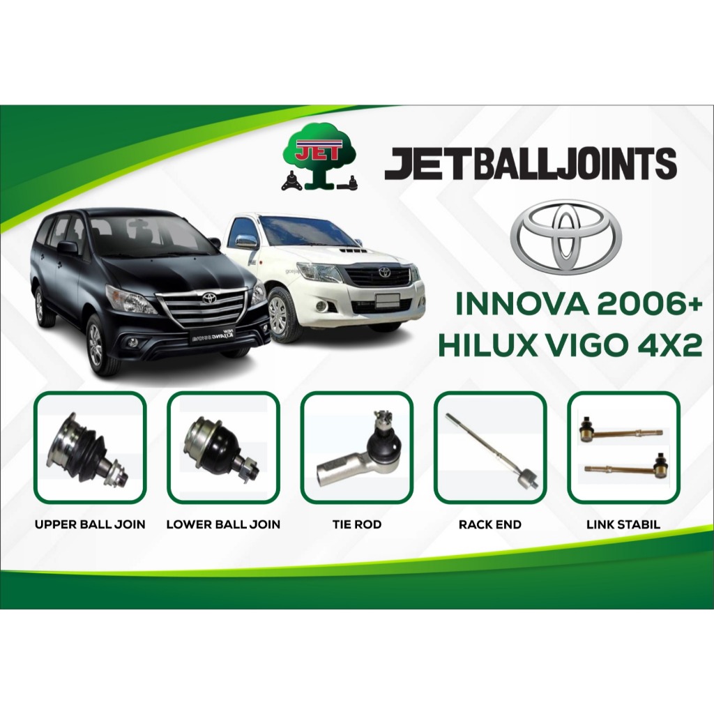 Balljoint atas, ball joint bawah, tie rod end tirot, long tie rod rack end, link stabil link stabili