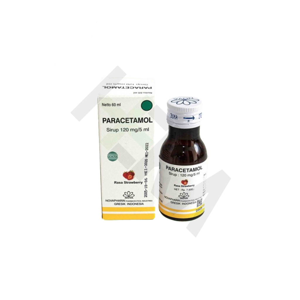 Paracetamol Sirup Novapharin Botol 60 ml Rasa Strawberry - Demam Anak [Tembalang]