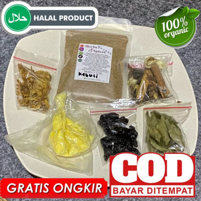 

Bumbu Nasi Kebuli khas Arab komplit untuk masak 1Liter beras
