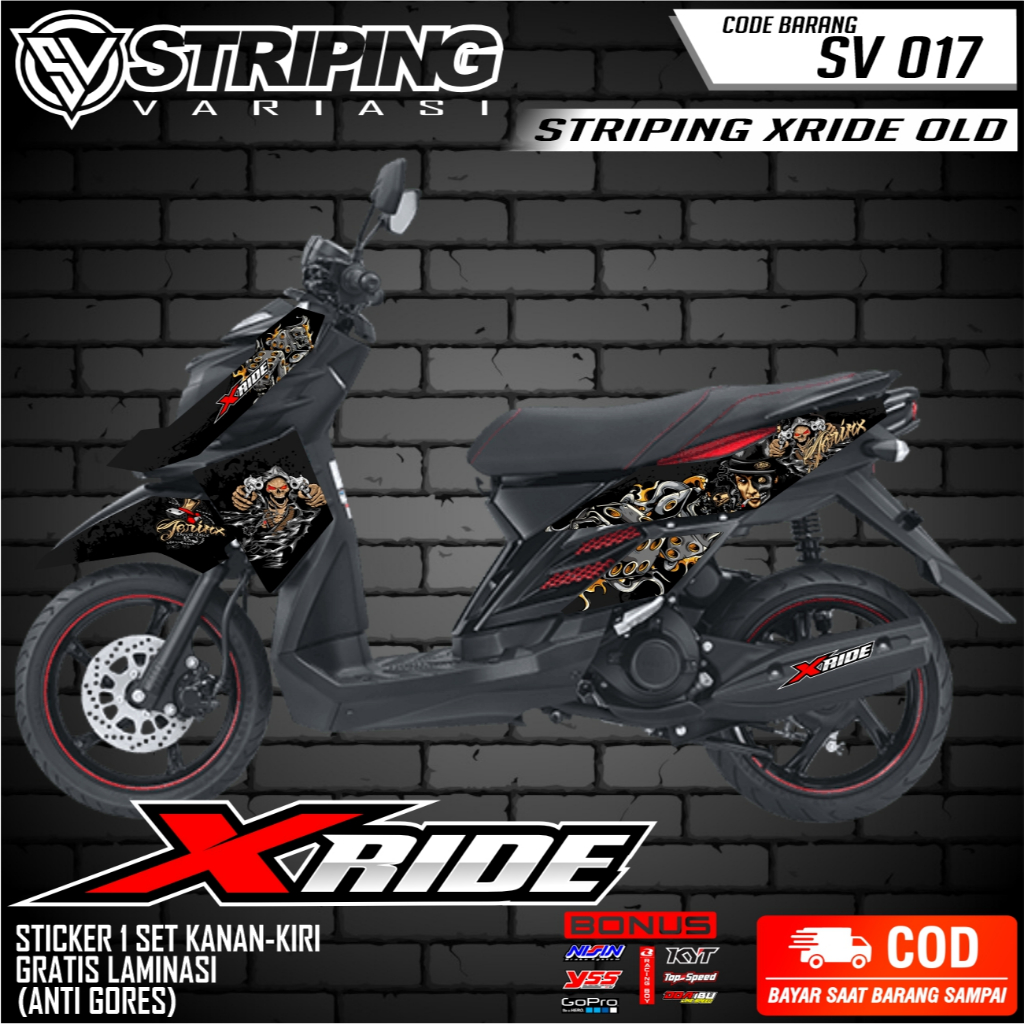 Striping X Ride Lama / X Ride old/ Stiker X Ride Lama / sticker Motor X Ride Lama/old JERINK SV 017