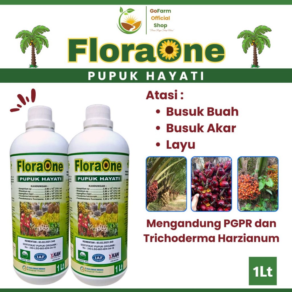FLORAONE Fungisida Untuk Sawit, Pupuk Terbaik Untuk Sawit, Pupuk Sawit Agar Berbuah Dan Lebat