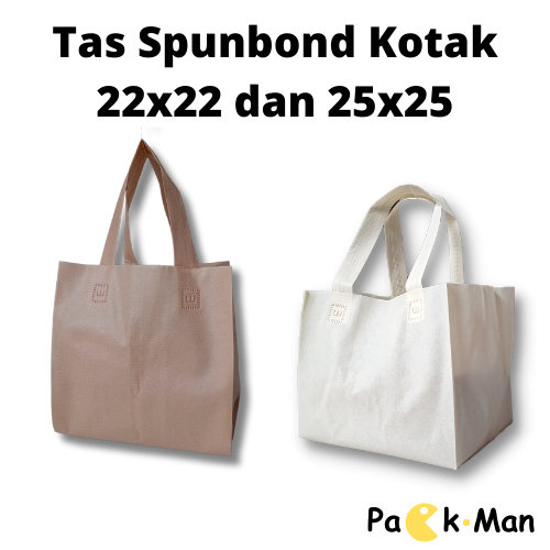 

Goodie Bag Box Nasi 22x22 atau25x25 | Tas Spunbond untuk Kotak Nasi 22x22 atau 25x25 (Harga Satuan)