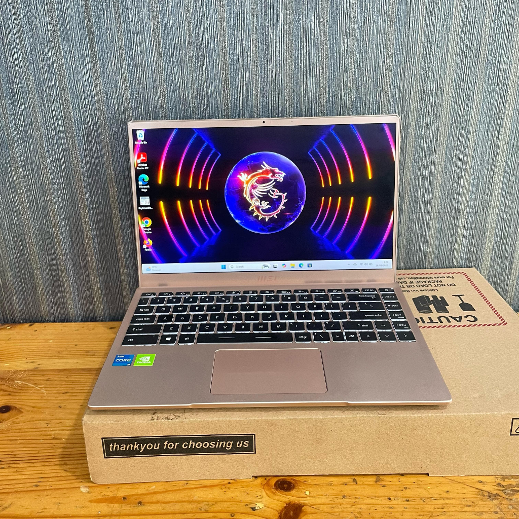 Laptop Seri Langka MSI Modern 14 B11SB, Core i5-1135G7, 8/256Gb, #Vga, Rose Gold