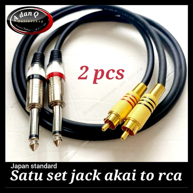 Kabel jack akai to rca sepasang kabel rca to akai sepasang