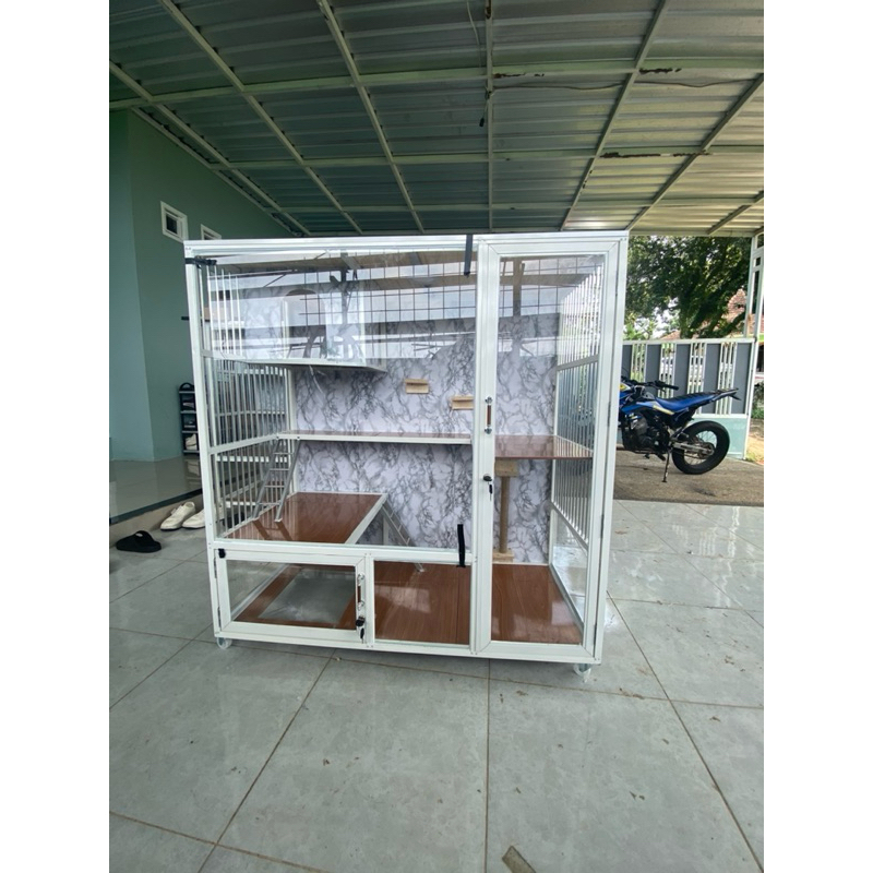kandang kucing alumunium
