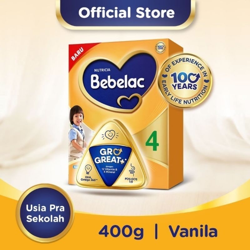 

Bebelac 4 Susu Pertumbuhan Fos & Gos Vanilla Box 400 gr
