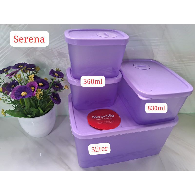 Original Moorlife Serena wadah kulkas set isi 4