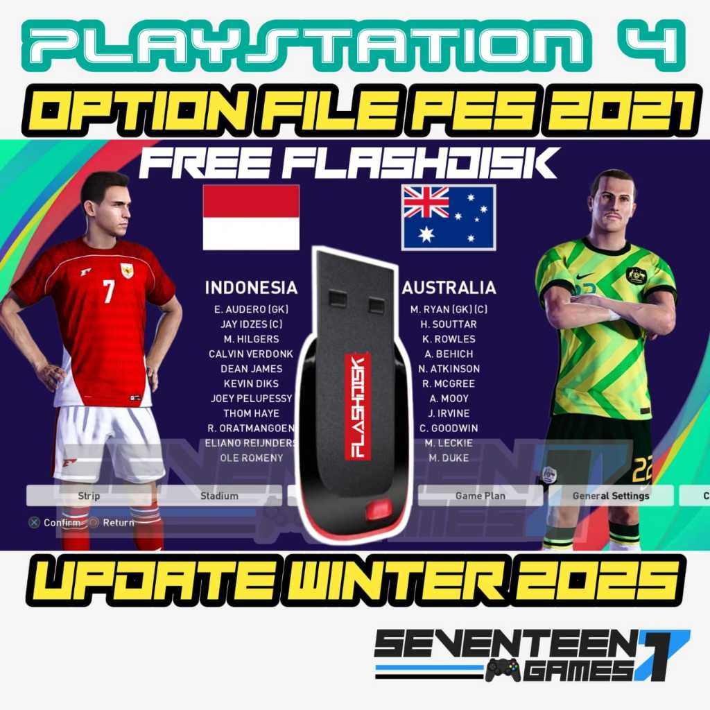 Option File Patch PES 2021 PS4 PS5 Original Bukan HEN