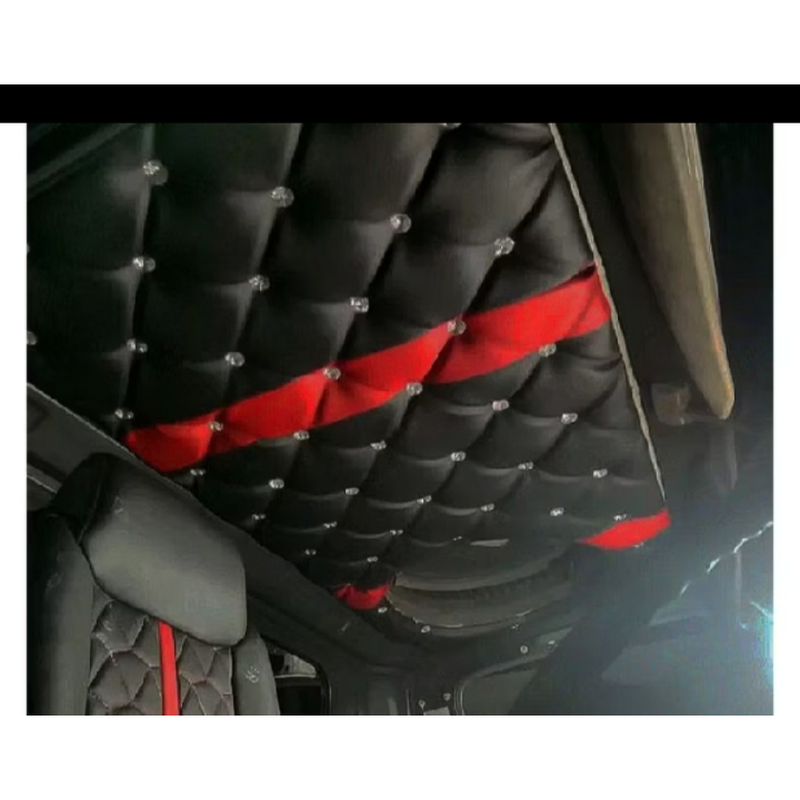 alas plafon/bungkus plafon/ cover plafon untuk semua jenis truk variasi sofa garis 2 warna