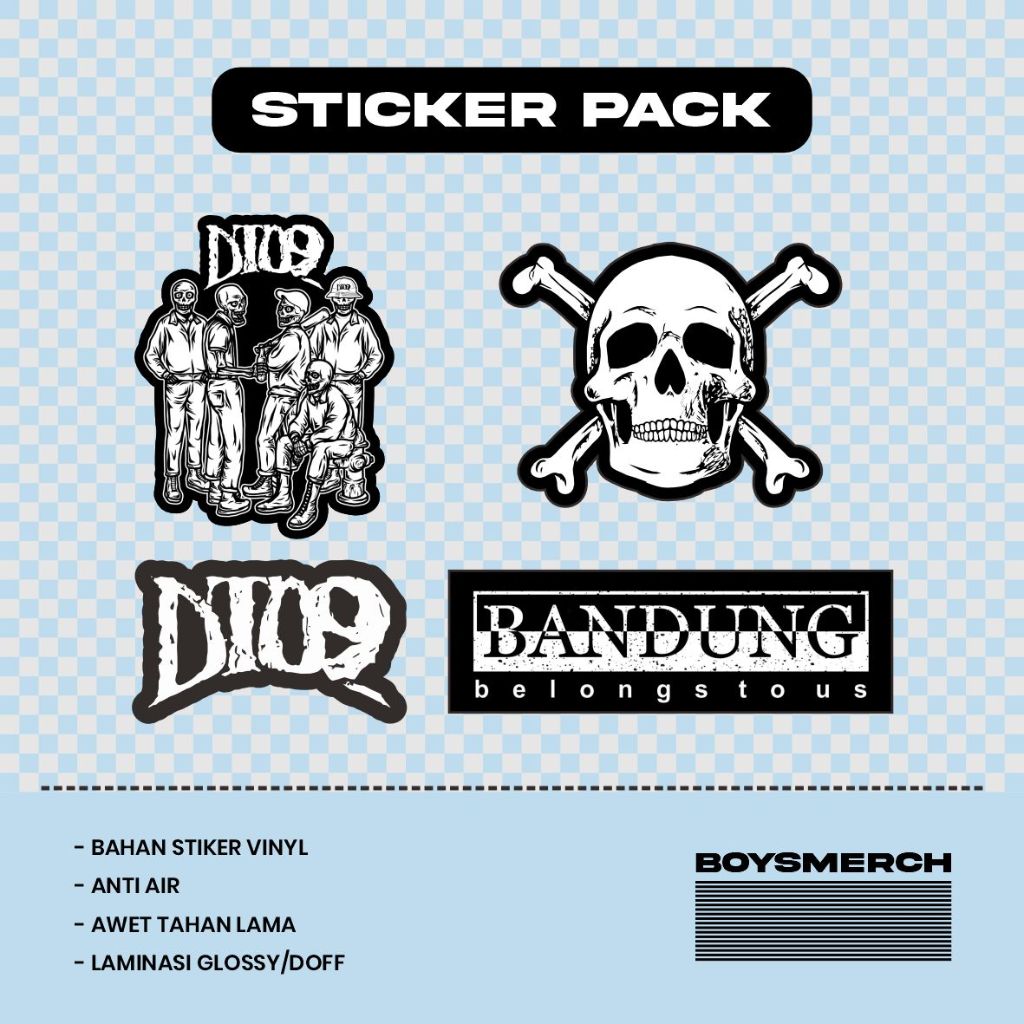 [ STIKER PACK ] DT09 Band Indie Bandung / Bandung Belongs To me | Stiker Aesthetic Laptop Hp Noteboo
