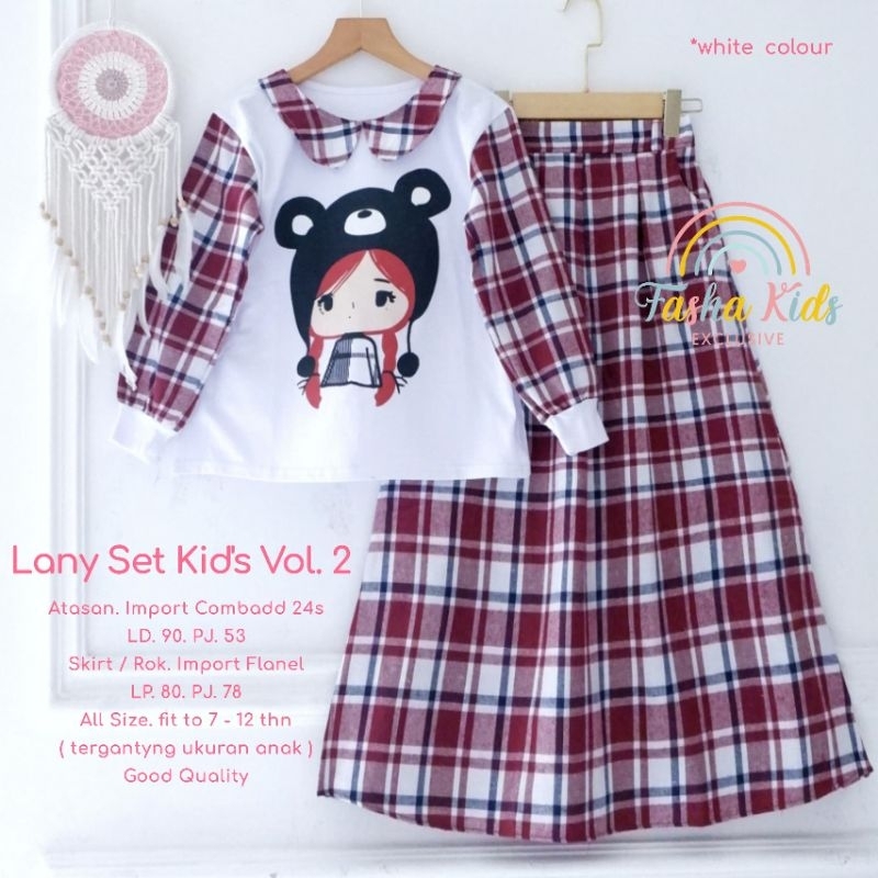 Lany • Hanako • Quinsa set kids by Fasha Setelan rok anak ket usia di gambar